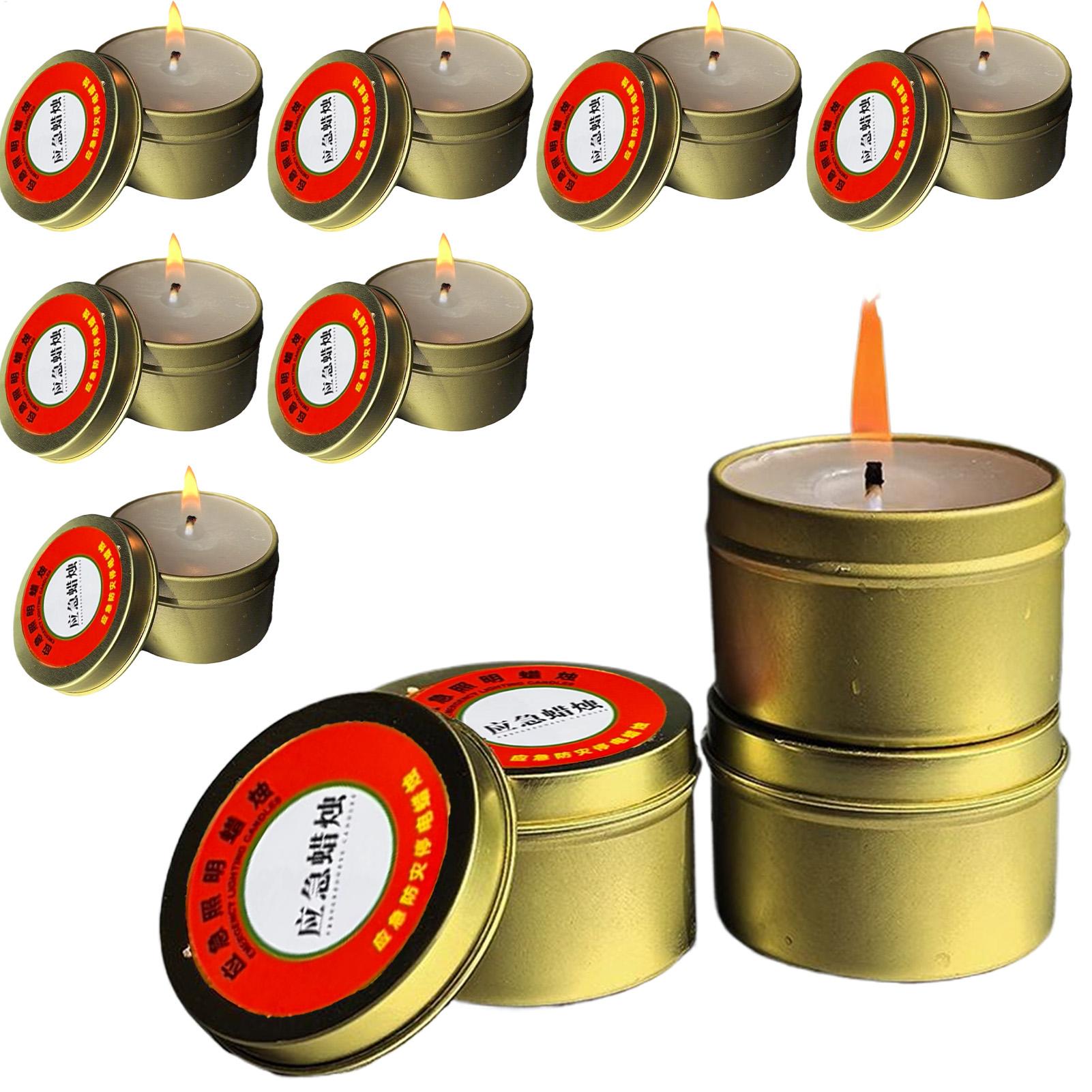Power Outage Light - Long-Lasting Emergency Candles 10pcs Unscented Flameless